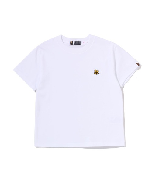 A BATHING APE(アベイシングエイプ)の「BAPE BEE ONE POINT MINI TEE(Tシャツ/カットソー・レディース・ブラック/ホワイト/ピンク・SMALL/X-SMALL/MEDIUM)」の1枚目の写真