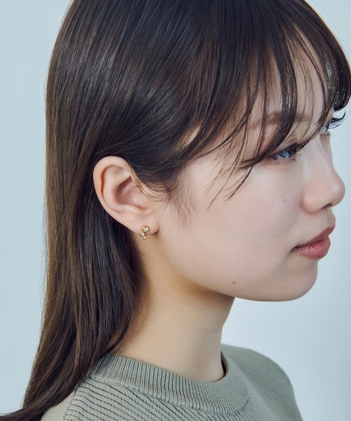 GOLDY(ゴールディ)の「【金属アレルギー軽減】プチ ビジュー ステンレス ピアス(ピアス(両耳用)・レディース・シルバー/ゴールド・FREE)」の5枚目の写真