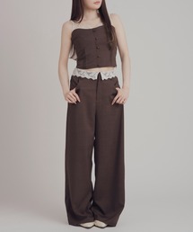 mellowneon（メロウネオン）の「レースレイヤードキャミパンツセットアップ（セットアップ）」