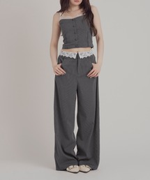 mellowneon（メロウネオン）の「レースレイヤードキャミパンツセットアップ（セットアップ）」