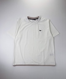 接触冷感 冷感ポンチ フェイクレイヤード クルーネック 半袖Tシャツ