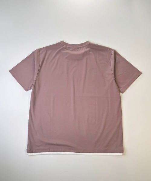T-MAC OUTING(ティーマック アウティング)の「接触冷感 冷感ポンチ フェイクレイヤード クルーネック 半袖Tシャツ(Tシャツ/カットソー・メンズ・パープル/ホワイト/ブルー/ブラック/グレイッシュベージュ・M)」の11枚目の写真