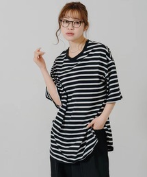 ビッグシルエットボーダーTシャツ【IROHANI】