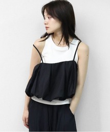 レイヤード プリーツバルーンキャミソール 【ALLシーズン着用可】 LAYERED PLEATED BALLOON CAMISOLE