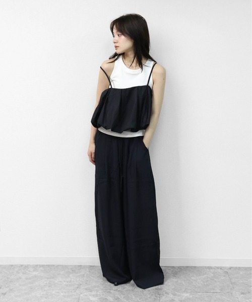 THE CELL.(ザセルドット)の「レイヤード プリーツバルーンキャミソール 【ALLシーズン着用可】 LAYERED PLEATED BALLOON CAMISOLE(キャミソール・レディース・ブラック・FREE)」の17枚目の写真