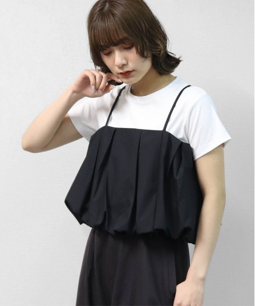 THE CELL.(ザセルドット)の「レイヤード プリーツバルーンキャミソール 【ALLシーズン着用可】 LAYERED PLEATED BALLOON CAMISOLE(キャミソール・レディース・ブラック・FREE)」の19枚目の写真
