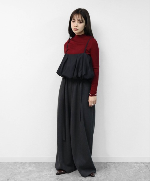 THE CELL.(ザセルドット)の「レイヤード プリーツバルーンキャミソール 【ALLシーズン着用可】 LAYERED PLEATED BALLOON CAMISOLE(キャミソール・レディース・ブラック・FREE)」の21枚目の写真