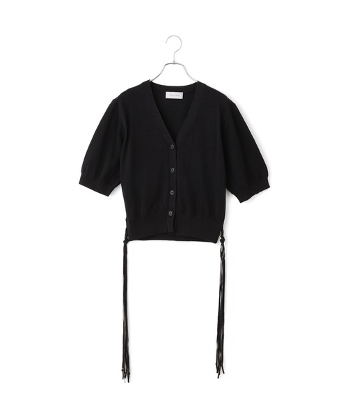 ADAM ET ROPE'（アダムエロペ）の「ドロストヘムカーディガン（カーディガン/ボレロ・レディース・ピンク/ブラック/ベージュ・FREE）」の9枚目の写真