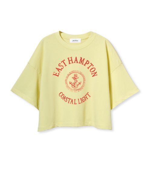 Mila Owen(ミラオーウェン)の「マリンカレッジTシャツ(Tシャツ/カットソー・レディース・モカ/ネイビー/ライム/ホワイト/ライトブルー・F)」の4枚目の写真