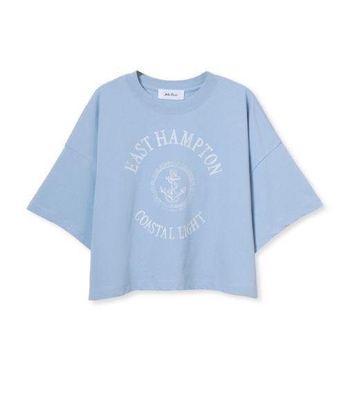 Mila Owen(ミラオーウェン)の「マリンカレッジTシャツ(Tシャツ/カットソー・レディース・モカ/ネイビー/ライム/ホワイト/ライトブルー・F)」の1枚目の写真