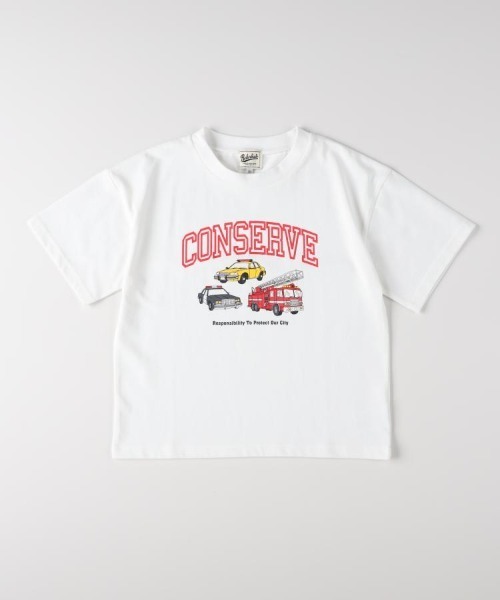 Right-on(ライトオン)の「Refurbish(リファービッシュ)接触冷感プリントTシャツ(Tシャツ/カットソー・キッズ・グリーン/ブルー/オフホワイト/ブラック/ホワイト/パープル/ダークグレー/その他1・110/120/130/140/150/160)」の2枚目の写真