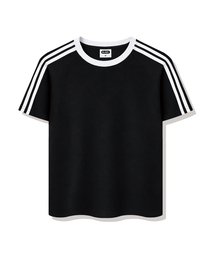 BASIC LABEL（ベーシックラベル）の「Joshua Oversized fit track short-sleeved T-shirt 4 Color [BLSE_3001]（Tシャツ/カットソー）」