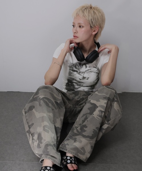 Ulysses(ユリシス)の「CATプリントミニTシャツ(Tシャツ/カットソー・レディース・ホワイト・L/M/S)」の14枚目の写真