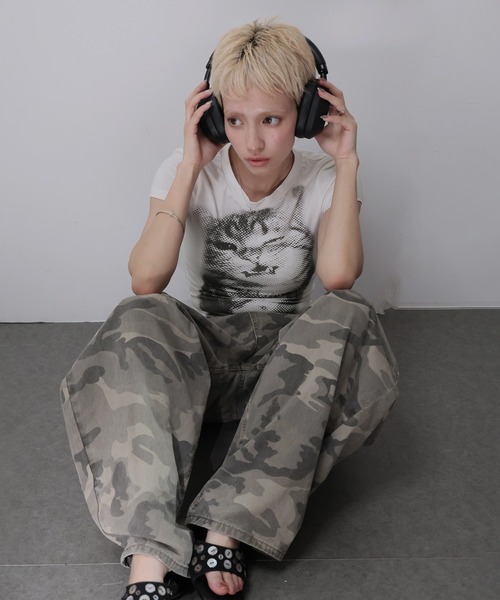 Ulysses(ユリシス)の「CATプリントミニTシャツ(Tシャツ/カットソー・レディース・ホワイト・L/M/S)」の15枚目の写真