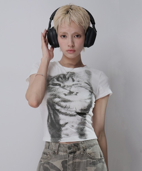 Ulysses(ユリシス)の「CATプリントミニTシャツ(Tシャツ/カットソー・レディース・ホワイト・L/M/S)」の10枚目の写真