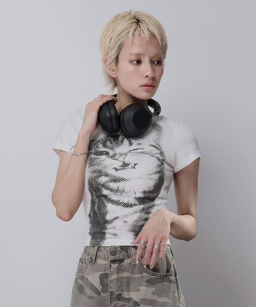 Ulysses(ユリシス)の「CATプリントミニTシャツ(Tシャツ/カットソー・レディース・ホワイト・L/M/S)」の13枚目の写真