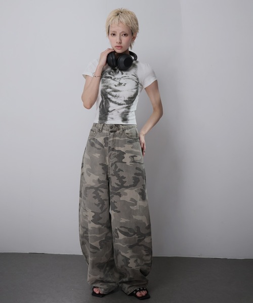Ulysses(ユリシス)の「CATプリントミニTシャツ(Tシャツ/カットソー・レディース・ホワイト・L/M/S)」の2枚目の写真