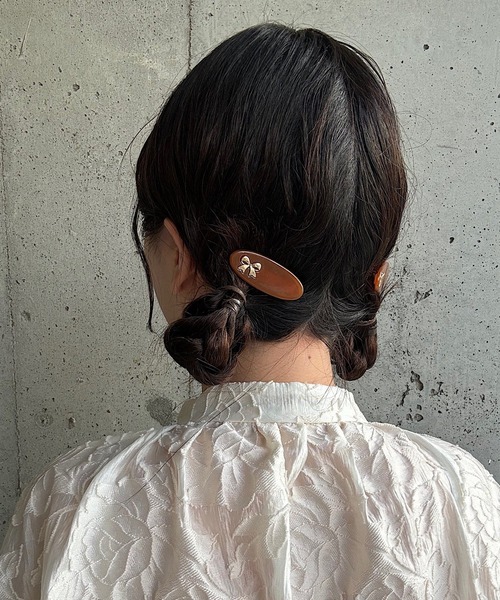 tunee(チュニー)の「リボンヘアピン(hsyd)(リング・レディース・ブラウン・FREE)」の2枚目の写真