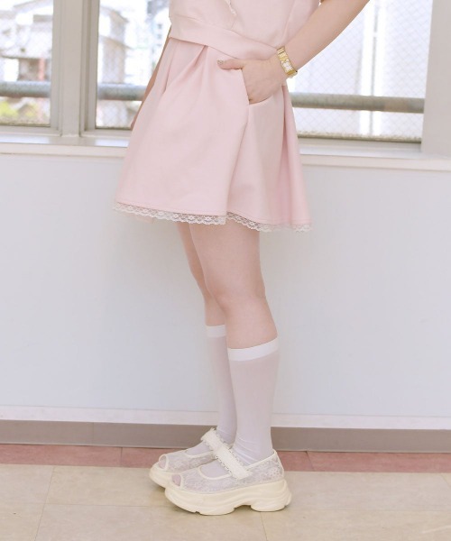 F i.n.t(フィント)の「レース使いヘムミニスカート/fint フィント(スカート・レディース・ライトピンク/ネイビー/ライトブルー・FREE)」の13枚目の写真