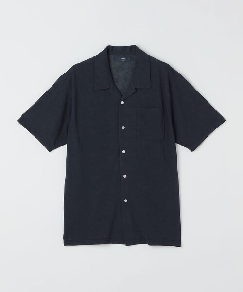 SHIPS Colors(シップス カラーズ)の「SHIPS Colors:〈接触冷感〉カット ジャカード オープンカラー シャツ(シャツ/ブラウス・メンズ・グレー/ネイビー/ライトグリーン・X-LARGE/MEDIUM/LARGE)」の5枚目の写真