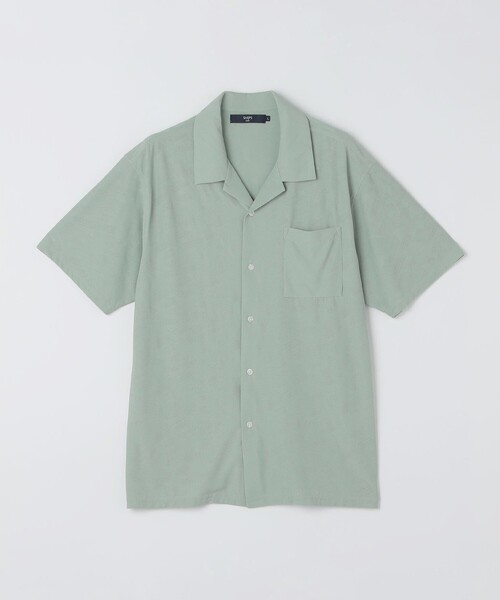 SHIPS Colors(シップス カラーズ)の「SHIPS Colors:〈接触冷感〉カット ジャカード オープンカラー シャツ(シャツ/ブラウス・メンズ・グレー/ネイビー/ライトグリーン・X-LARGE/MEDIUM/LARGE)」の6枚目の写真