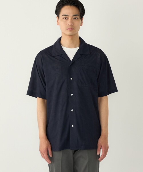 SHIPS Colors(シップス カラーズ)の「SHIPS Colors:〈接触冷感〉カット ジャカード オープンカラー シャツ(シャツ/ブラウス・メンズ・グレー/ネイビー/ライトグリーン・X-LARGE/MEDIUM/LARGE)」の16枚目の写真