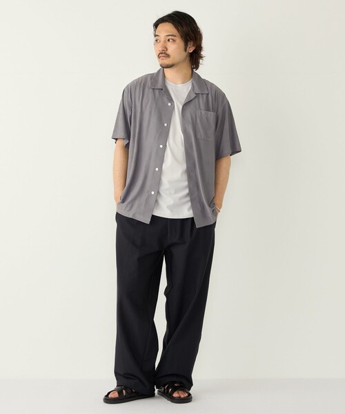 SHIPS Colors(シップス カラーズ)の「SHIPS Colors:〈接触冷感〉カット ジャカード オープンカラー シャツ(シャツ/ブラウス・メンズ・グレー/ネイビー/ライトグリーン・X-LARGE/MEDIUM/LARGE)」の19枚目の写真