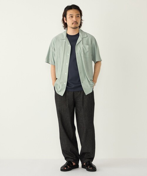 SHIPS Colors(シップス カラーズ)の「SHIPS Colors:〈接触冷感〉カット ジャカード オープンカラー シャツ(シャツ/ブラウス・メンズ・グレー/ネイビー/ライトグリーン・X-LARGE/MEDIUM/LARGE)」の20枚目の写真