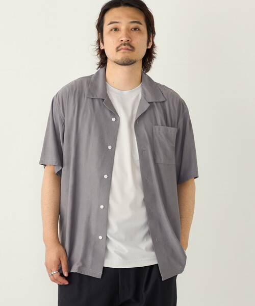 SHIPS Colors(シップス カラーズ)の「SHIPS Colors:〈接触冷感〉カット ジャカード オープンカラー シャツ(シャツ/ブラウス・メンズ・グレー/ネイビー/ライトグリーン・X-LARGE/MEDIUM/LARGE)」の22枚目の写真
