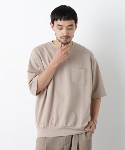 NANO universe(ナノユニバース)の「TCオーバーサイズTシャツ 半袖(Tシャツ/カットソー・メンズ・ホワイト/ネイビー/ベージュ・L)」の3枚目の写真