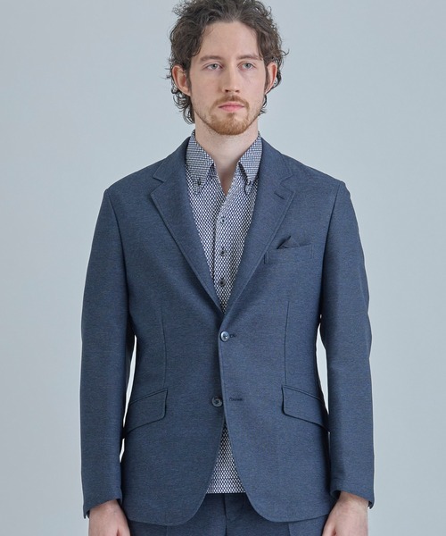 MEN'S BIGI(メンズビギ)の「【ACTIVE TAILOR】カラミメッシュストレッチジャケット<軽量/通気性/ストレッチ>(スラックス・メンズ・ネイビー/グレー/ブラック・01/04/02/03)」の3枚目の写真