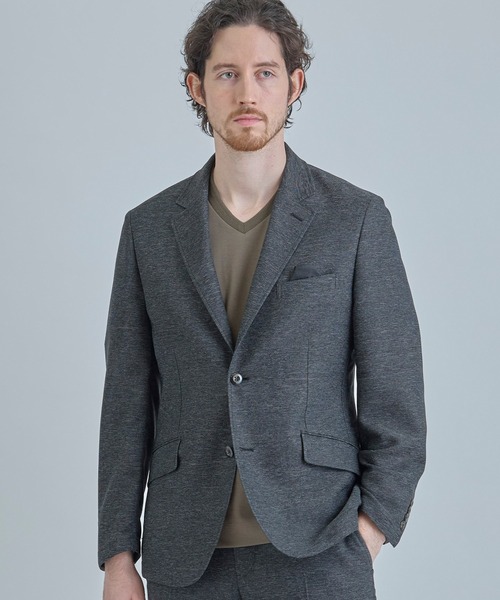 MEN'S BIGI(メンズビギ)の「【ACTIVE TAILOR】カラミメッシュストレッチジャケット<軽量/通気性/ストレッチ>(スラックス・メンズ・ネイビー/グレー/ブラック・01/04/02/03)」の2枚目の写真