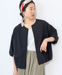 バルーンノーカラーブルゾン