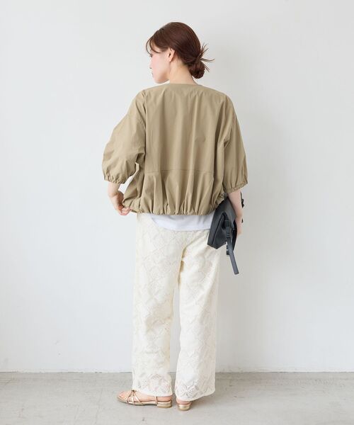 le.coeur blanc(ルクールブラン)の「バルーンノーカラーブルゾン(ブルゾン・レディース・キャメル/ブラック/カーキオリーブ・38)」の15枚目の写真