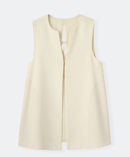 LANVIN en Bleu(ランバンオンブルー)の「ドライポリエステルバックオープンベスト(シャツ/ブラウス・レディース・グレー/ブラック/オフホワイト・38)」の1枚目の写真