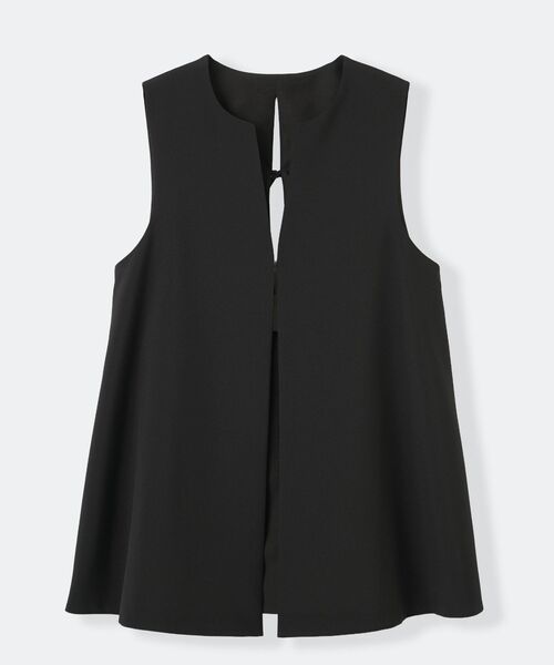 LANVIN en Bleu(ランバンオンブルー)の「ドライポリエステルバックオープンベスト(シャツ/ブラウス・レディース・グレー/ブラック/オフホワイト・38)」の2枚目の写真
