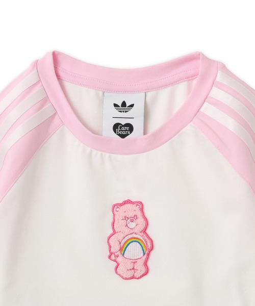adidas(アディダス)の「adidas CARE BEARS BABY TEE / アディダス ケアベア ベビー Tシャツ(Tシャツ/カットソー・レディース・ホワイト×ピンク・L/M/S)」の4枚目の写真