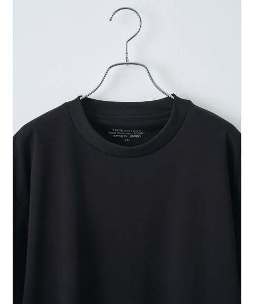 TRANSITION(トランジション)の「【TRANSITION】スビンプラチナムスムースクルーネックTEE(Tシャツ/カットソー・メンズ・ブラック/ライトグレー・3/2)」の5枚目の写真