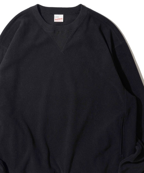 Healthknit(ヘルスニット)の「【Healthknit】Thermal Fleece Crewneck L/S / サーマルフリースクルーネック(スウェット・メンズ・ネイビー/ブラック・MEDIUM/X-LARGE/LARGE)」の1枚目の写真
