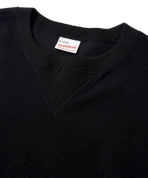 Healthknit(ヘルスニット)の「【Healthknit】Thermal Fleece Crewneck L/S / サーマルフリースクルーネック(スウェット・メンズ・ネイビー/ブラック・MEDIUM/X-LARGE/LARGE)」の7枚目の写真