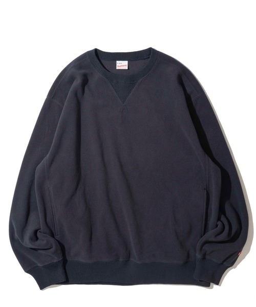 Healthknit(ヘルスニット)の「【Healthknit】Thermal Fleece Crewneck L/S / サーマルフリースクルーネック(スウェット・メンズ・ネイビー/ブラック・MEDIUM/X-LARGE/LARGE)」の5枚目の写真