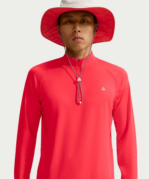 ACG(エィシージー)の「ACG "Wildsee" メンズ Dri-FIT 1/4ジップ ロングスリーブ ハイキングトップス / ACG "Wildsee" Men's Dri-FIT 1/4-Zip Long-Sleeve Hiking Top IM4224-696 Light Crimson(その他トップス・メンズ・レッド・L/2XL/XL/S/M)」の8枚目の写真