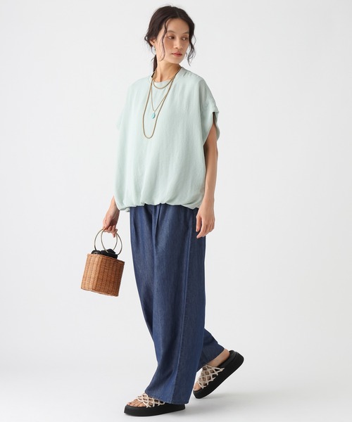 Elura(エルーラ)の「テンセルデニムパンツ<低身長サイズあり>/1049350(デニムパンツ・レディース・ライトブルー/ネイビー・FREE/FREE(S))」の9枚目の写真
