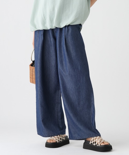 Elura(エルーラ)の「テンセルデニムパンツ<低身長サイズあり>/1049350(デニムパンツ・レディース・ライトブルー/ネイビー・FREE/FREE(S))」の11枚目の写真