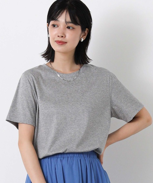 Gready Brilliant(グレディブリリアン)の「後ロゴステインガードT(Tシャツ/カットソー・レディース・トップグレー/グレイッシュベージュ/オフホワイト・38)」の9枚目の写真