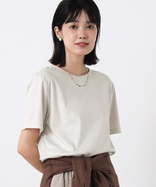 Gready Brilliant(グレディブリリアン)の「後ロゴステインガードT(Tシャツ/カットソー・レディース・トップグレー/グレイッシュベージュ/オフホワイト・38)」の19枚目の写真