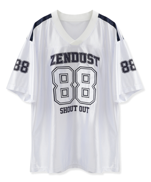 ZENDUST（ジェンダスト）の「Offside High Line Football Jersey T-shirt WHITE（Tシャツ/カットソー・レディース・ホワイト・MEDIUM/LARGE）」の4枚目の写真