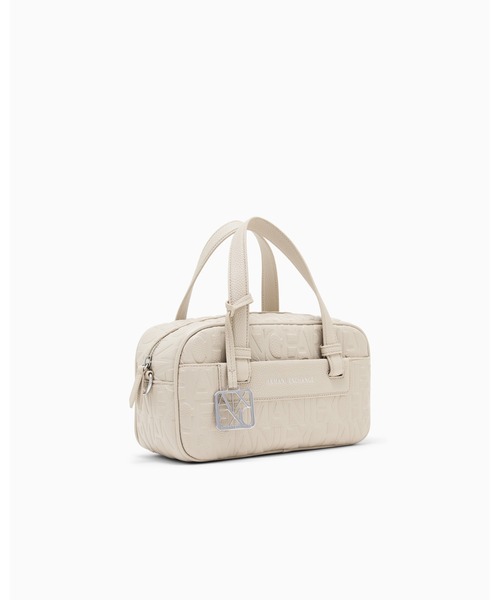 ARMANI EXCHANGE（アルマーニエクスチェンジ）の「【A|X アルマーニ エクスチェンジ】＜オンライン限定＞オールオーバーエンボスロゴ ミニボストンバッグ （グレイン)（ボストンバッグ・レディース・ブラック/ベージュ系・FREE）」の3枚目の写真
