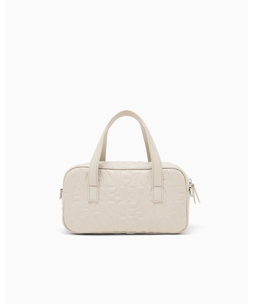 ARMANI EXCHANGE（アルマーニエクスチェンジ）の「【A|X アルマーニ エクスチェンジ】＜オンライン限定＞オールオーバーエンボスロゴ ミニボストンバッグ （グレイン)（ボストンバッグ・レディース・ブラック/ベージュ系・FREE）」の4枚目の写真