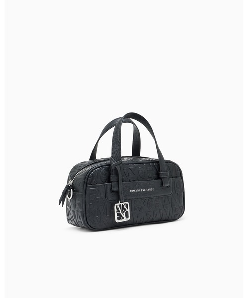 ARMANI EXCHANGE（アルマーニエクスチェンジ）の「【A|X アルマーニ エクスチェンジ】＜オンライン限定＞オールオーバーエンボスロゴ ミニボストンバッグ （グレイン)（ボストンバッグ・レディース・ブラック/ベージュ系・FREE）」の10枚目の写真